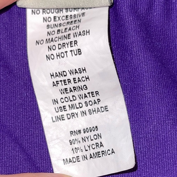 Malia Mills “It’s a Cinch” Purple Bikini Bottom Size 10 - Picture 5 of 8